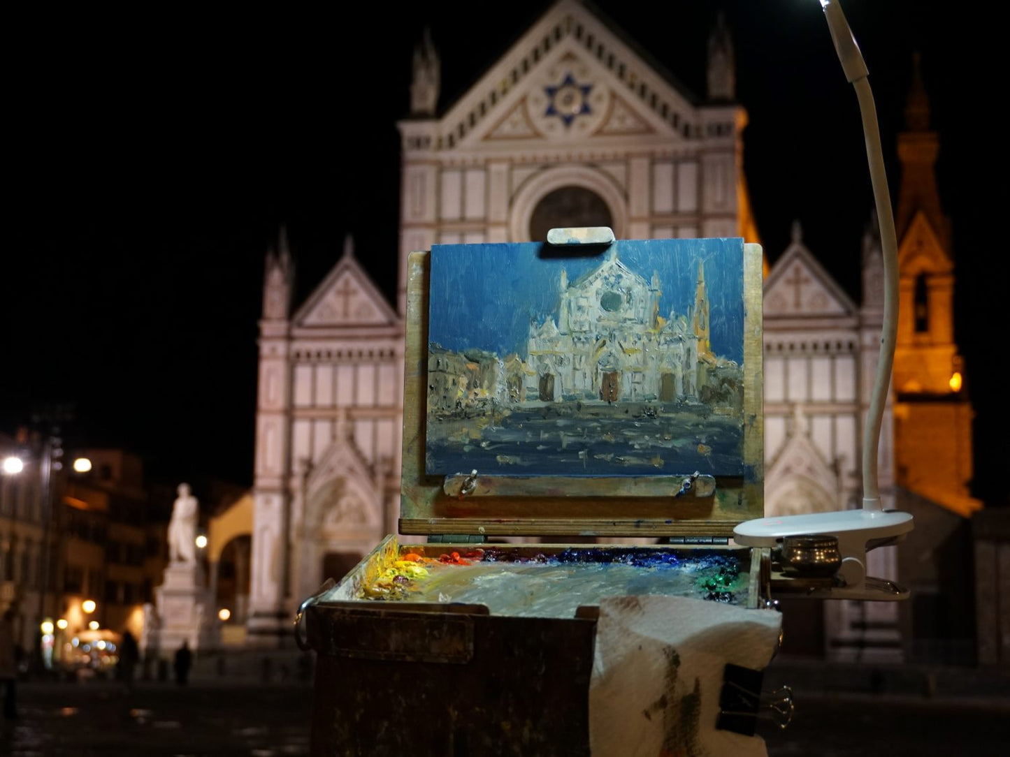 Nocturne, the Basilica of Santa Croce, Florence